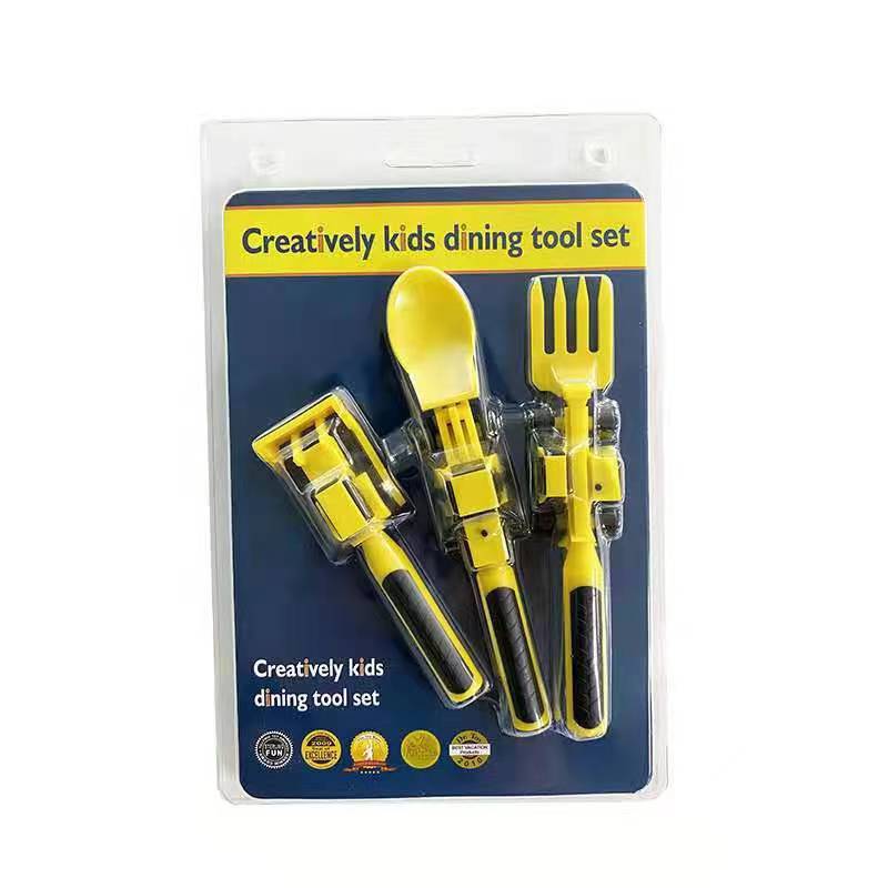 Kids Flower Or Construction Tableware Set