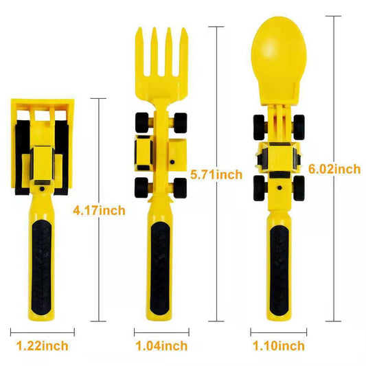 Kids Flower Or Construction Tableware Set